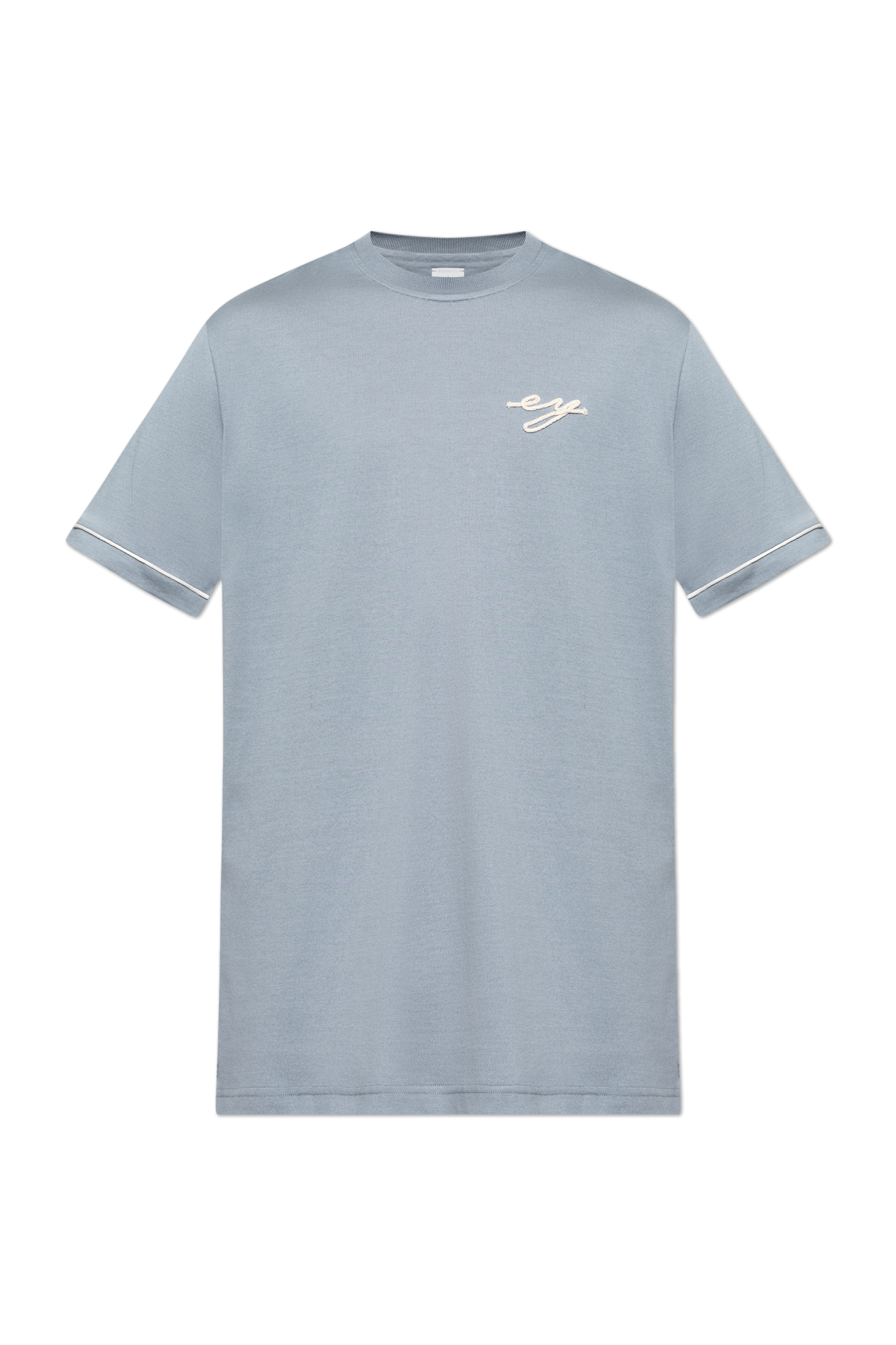 Tシャツ・カットソー Eleventy SS25 Eleventy Shirts Blue (K75CAMK02 TES0K17111) Blue Cotton T-shirt with embroidered logo Eleventy - Vitkac